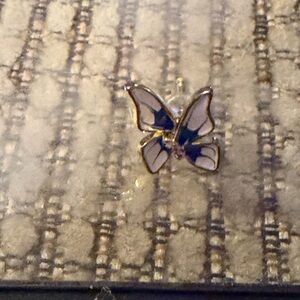 Blue and White Butterfly Earing